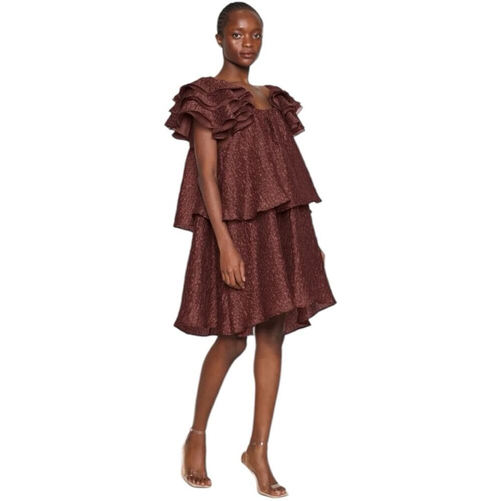 NEW Custommade KAEYLA Ruffle Mini Dress M - Picture 3 of 12